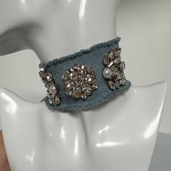 Swarovski Jewelry - Swarovski Crystals Blue Denim Choker with Crystal Accents
